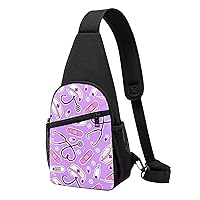 BREAUX Oil Cute Schnauzer Dogs Crossbody Chest Bag, Casual Backpack, Small Satchel, Multi-Functional Travel Hiking Backpacks