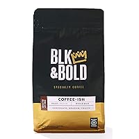 BLK & Bold Coffee-ish DECAF Coffee Blend | Medium Roast | Fair Trade & Micro-Roasted | Certified Kosher | Black Owned Business | 100% Arabica | Whole Bean | 12 oz Bag (2 Pack)