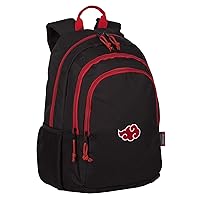 Naruto Cloud School Bag - Double Compartment and Front Pocket - Side Pockets - Computer Holder and Lined Interior - Trolley Adaptable - 19 x 31 x 42 cm - Toybags