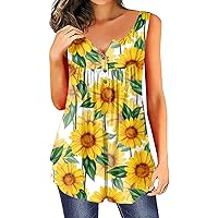 Modern Short Sleeve Autumn Blouse Women Formal Plus Size Henley Neck Sunflower Shirt Women's Comfortable