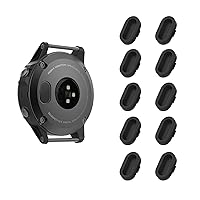 Black TOKERSE 10 Pack Dust Plug Compatible with Garmin Fenix 7 7S 7X 6 6S 6X Pro 5 5S 5X Plus/Vivoactive 3/4/Venu/Forerunner 935 Smartwatch Silicone Charger Port Protector Anti Dust Plugs Caps Cover 