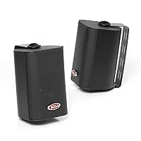 BOSS Audio Systems MR4.3B 200 Watt Per Pair, 4 Inch, Full Range, 3 Way Weatherproof Marine Speakers Sold in Pairs