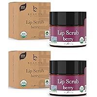 Organic Lip Scrub Berry - Lip Scrubs Exfoliator & Moisturizer, Lip Exfoliator Scrub, Sugar Lip Scrubs, Lip Sugar Scrub, Lip Care Products for Chapped Lips, Lip Scrubber, Lip Moisturizer for Dry Lips