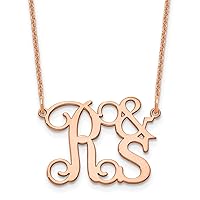 Jewels By Lux Stacked Initials Cable Chain Necklace (Length 18 in Width 20.02 mm)