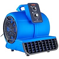 VEVOR Air Mover, 1/2 HP 2600 CFM Carpet Dryer for Cooling and Ventilating, Portable Floor Blower Fan with 4 Blowing Angles and Time Function, for Janitorial, Home, Commercial Use