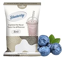 Fusion Select Blueberry Bubble Tea Mix - Boba Tea Flavored 3-in-1 Drink Powder with Cream & Sugar - Instant Pre-Mixed Beverage for Hot or Cold Blends & Yummy Frappes - 6 oz. Pack, Made in Taiwan