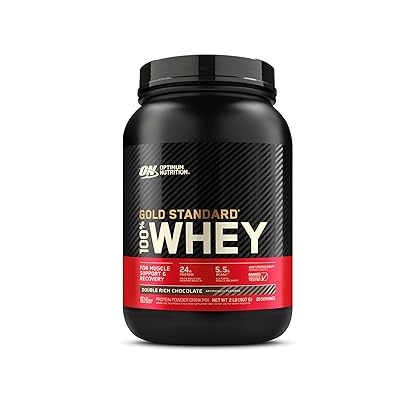 Optimum Nutrition Gold Standard 100% Whey Protein Powder, Double Rich Chocolate, 2 Pound (Packaging May Vary)