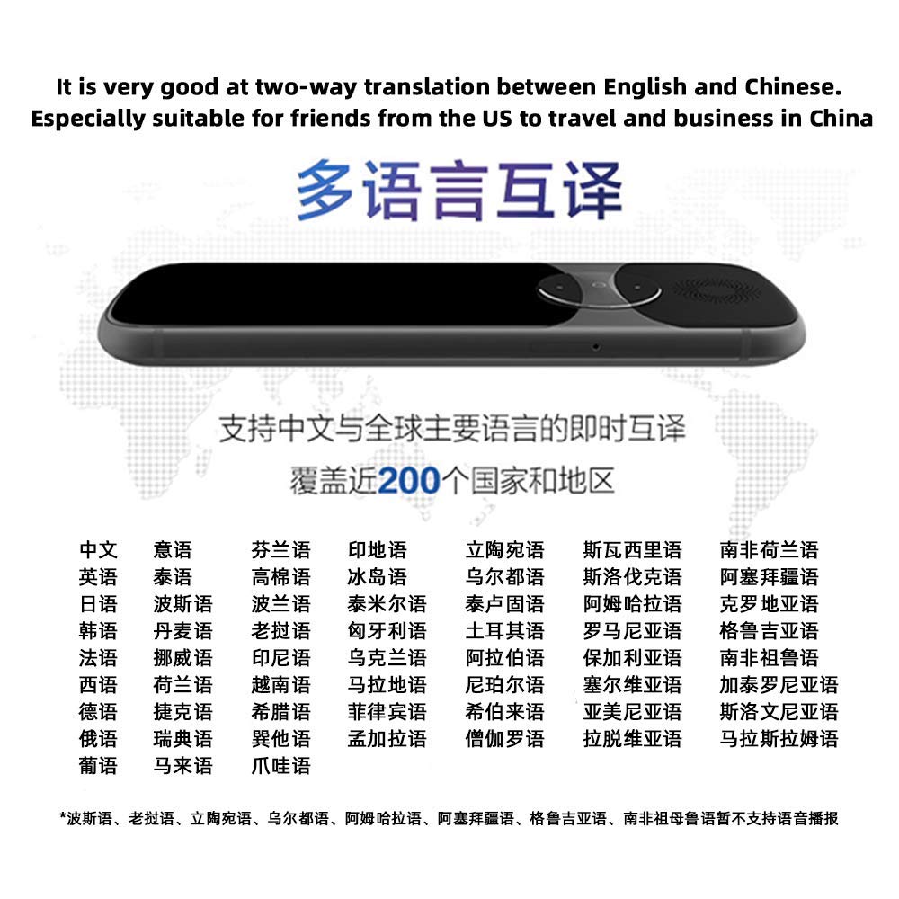 iFLYTEK Translator 3.0 Instant Smart Voice Language Translator 3.1” Screen Portable Device Two-Way Translation of Chinese to 60 Languages for Travel,Business and Study Offline (Blue)