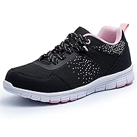 SPIEZ Lightweight Composite Toe Work Shoes for Women, Comfortable Puncture Proof Safety Shoes for Ladies, Breathable Fashion Sneakers for Work and Daily Wear