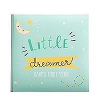 Kate & Milo Little Dreamer Stars Baby's First Year Memory Book, Baby Milestones Photo Album, Whimsical Gender Neutral