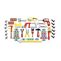 Mickey Mousekadoer Tool Set, 50 Piece Contruction and Building Tools for Kids, Role Play Set, Officially Licensed Kids Toys for Ages 3 Up by Just Play