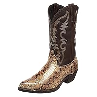 Men's Western Cowboy Boots Pointed Toe Leather Mid-Calf Chelsea Boots Vintage Rider Boots