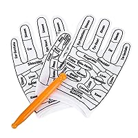 Reflexology Gloves Hand Pointed Reflexology Tool Print Mittens For Correctly Stimulating Hand Acupoints Massa