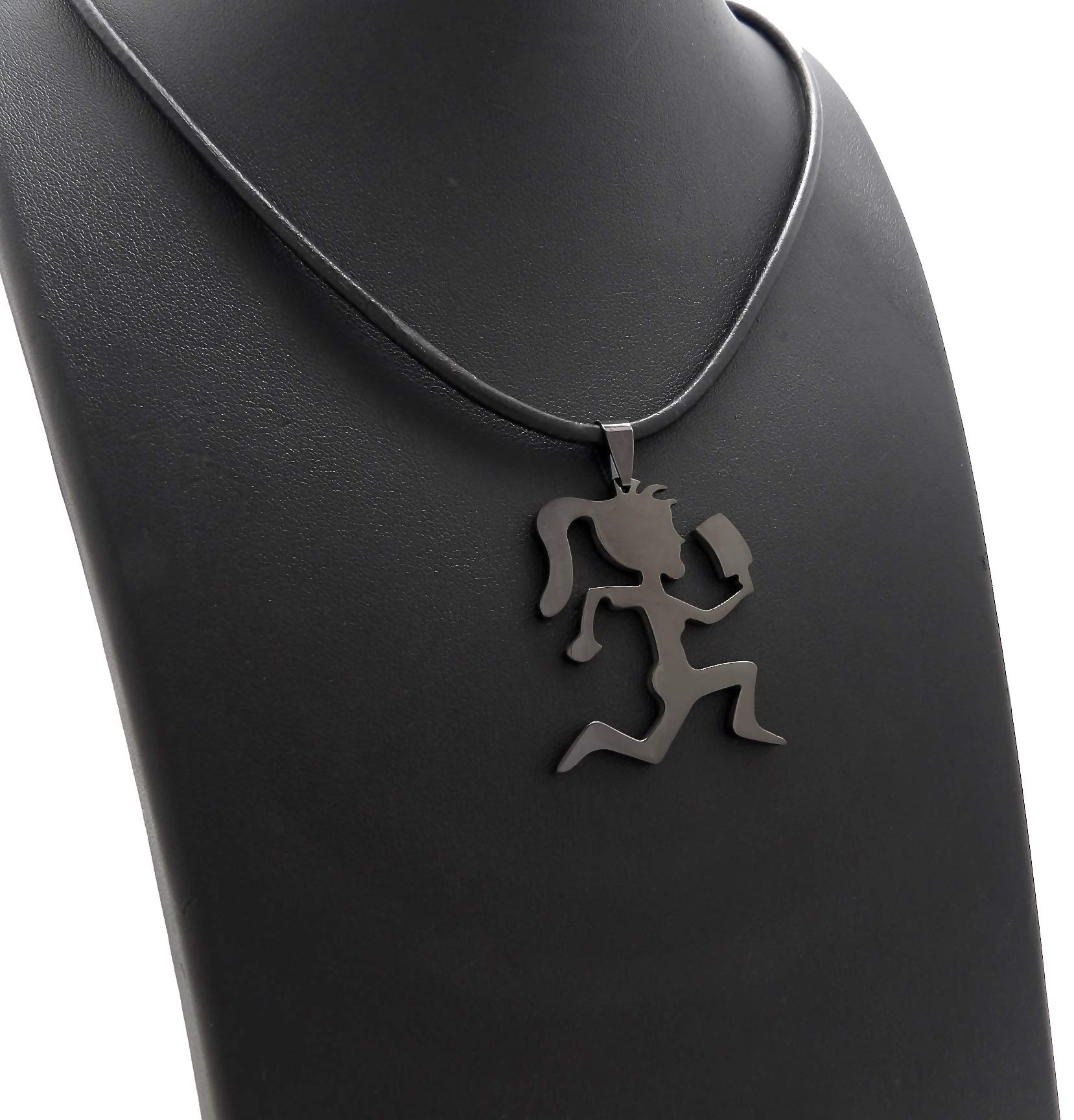 GWOOD Juggalette Pendant with 18 Inch Cord Necklace Gun Metal Color