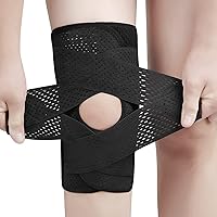 Professional Knee Brace,Adjustable Open Patella Knee Support with Parallel Straps & Dual Side Stabilizers,Medical Grade Knee Pads for Meniscus Tear,ACL,Arthritis,Joint Pain Relief for Men & Women-1PCS(Large)