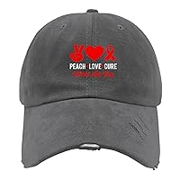 Peace Love Cure World HIV AIDS Day Trucker hat Anime hat Dark Grey Womens Sun hat Gifts for Men Hiking Caps