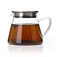 Four Life 841 Teapot Glass, Heat Resistant, 18.9 fl oz (532 ml), For 3 Cups, Lid with Tea Strainer, One Hand, Microwave and Dishwasher Safe, Not Direct Fire, Fuji Glass Teapot