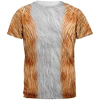 Animal World Halloween Orange Cat Costume All Over Adult T-Shirt
