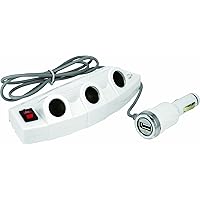 Bell Automotive 22-1-39256-8 3 Outlet Power Strip with USB Port, Multi, one Size