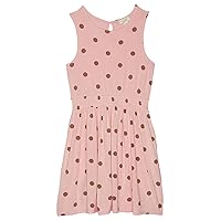 PEEK Girl's Dot Knit Dress with Elastic Waist (Toddler/Little Kids/Big Kids) Light Pink 12 (Big Kid)