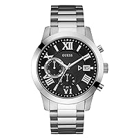 GUESS Stainless Steel Gunmetal Chronograph Bracelet Watch with Date. Color: Gunmetal (Model: U0668G2)