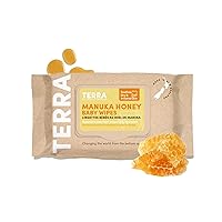 Bamboo Baby Wipes: Manuka Honey, 99.5% Pure New Zealand Water, 100% Biodegradable Bamboo Fiber, 0% Plastic, Unscented Baby Wipes for Sensitive Skin, 1 Pack of 70 Wipes