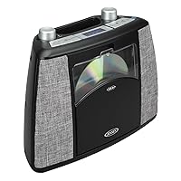 Jensen CD-565-BK Portable Bluetooth CD Music System with FM Radio, CD-565 (Black)