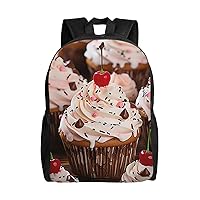 Cupcake And Muffin Laptop Backpack Water Resistant Travel Backpack Business Work Bag Computer Bag For Women Men