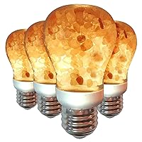 LED Light Bulb, Patent Design 60-Watt Equivalent, Warm Amber Glow, Salt Bulb Light, 4 Count