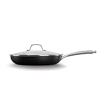 Calphalon Ceramic Frying Pan, Nonstick Oil-Infused Cookware with Stay-Cool Handles, PTFE and PFOA-Free, Dark Gray