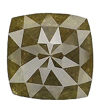 Natural Loose Square Green Color Diamond 2.60 CT 8.05 MM Square Shape Rose Cut Diamond KDL2464