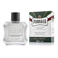 After Shave Balm for Men, Refreshing and Toning Moisturizer with Menthol and Eucalyptus Oil, 3.4 Fl Oz