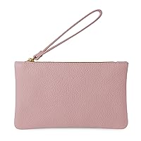 Parubi, Women's Elegant Clutch Bag in Genuine Leather, Hand Bag Made in Italy, Clutch Bag with Zipper, Small Clutch Bag with Wrist Strap Pouch for Women and Girls, Elegant, Aura
