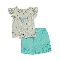 Girls' 2-Piece Scooter Shorts Set Outfit