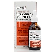 Concentrated Vitamin C + Turmeric Oil Anti Aging Facial Serum Skin Care Booster - Promote Clear & Brighten Skin Tone - Hydrate Dry Skin, Fight Redness, Restore Skin Strength - 1.75 Fl Oz