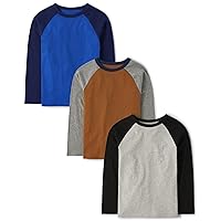 The Children's Place Boys' Long Sleeve Knit Shirts 3-Pack, Multi Color, XX-Large