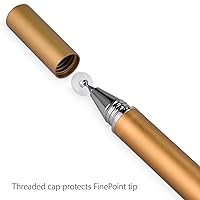 BoxWave Stylus Pen Compatible with Amazon Fire Max 11 (2023, 13th Gen) - FineTouch Capacitive Stylus, Super Precise Stylus Pen - Champagne Gold