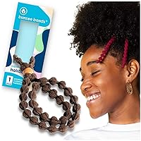 bunzeebands Adjustable Length Hairband | Long Cushioned Headband Ties for Women with Thick, Braided, Kinky, Curly, Natural Hair | Extra Stretchy, No-Slip Design (Brown 1-Pack)