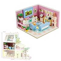 Dream House Building Toy Friends Sets for Girls 8-12, Holiday Apartment Building Blocks for Ages 12+ (Not Compatible with Lego) Living Room 431pcs