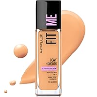 Maybelline Fit Me Dewy + Smooth Liquid Foundation Makeup, Soft Tan, 1 Count (Packaging May Vary)