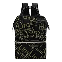 The Element of Confusion Wide Open Designed Diaper Bag Waterproof Mommy Bag Multi-Function Travel Backpack Tote Bags