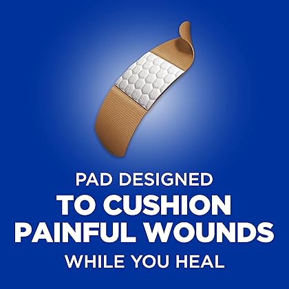 Band-Aid Brand Flexible Fabric Adhesive Bandages for Wound Care & First Aid, Assorted Sizes, 100 ct
