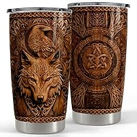 Viking Tumbler 20oz Viking Gifts for Men Vikings Cup Stainless Steel Insulated Tumblers Coffee Travel Drinking Mug Gift for Birthday Christmas