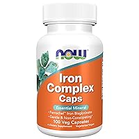 Supplements, Iron Complex Caps, Non-Constipating*, Essential Mineral, 100 Veg Capsules