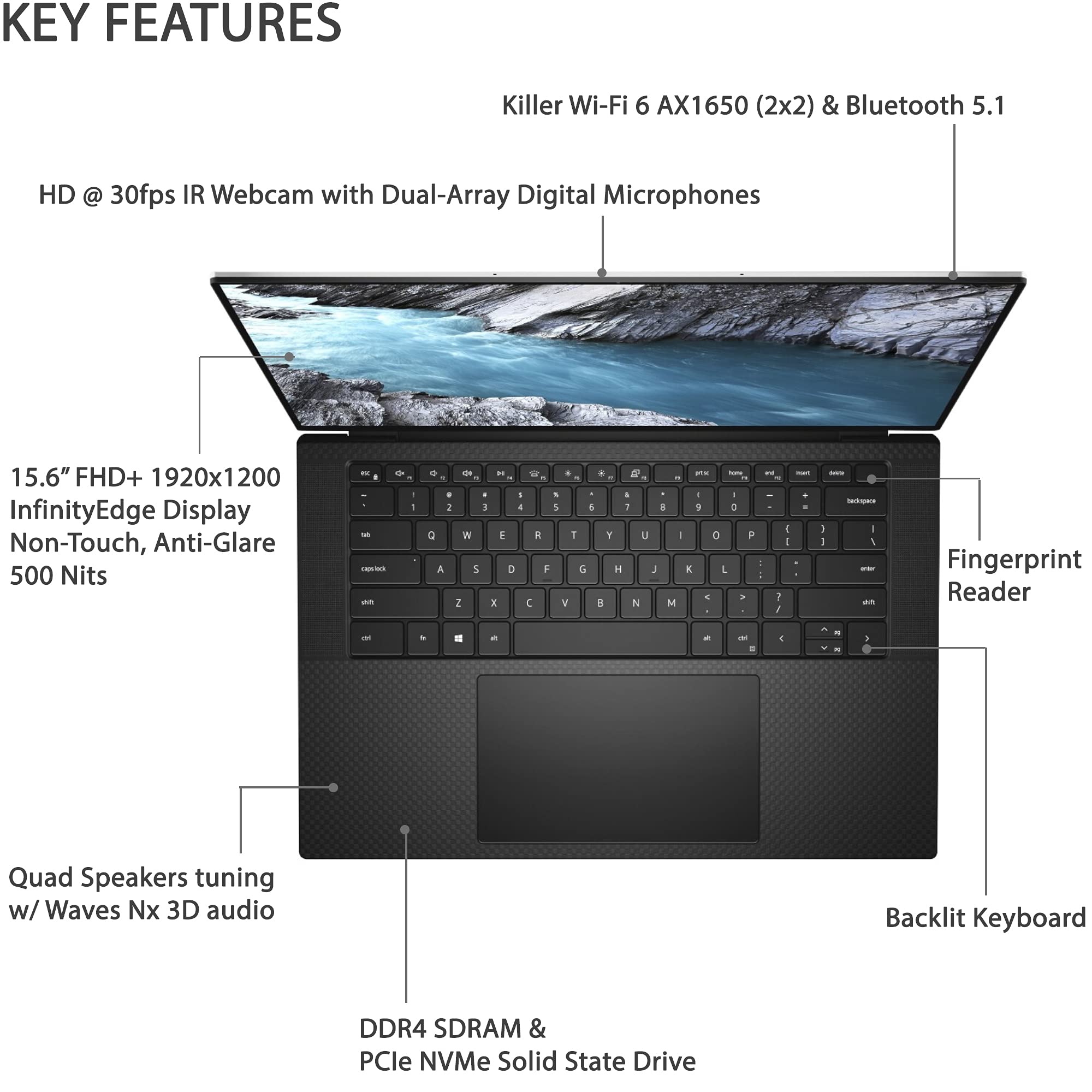2021 Newest Dell XPS 15 9510 Laptop, 15.6