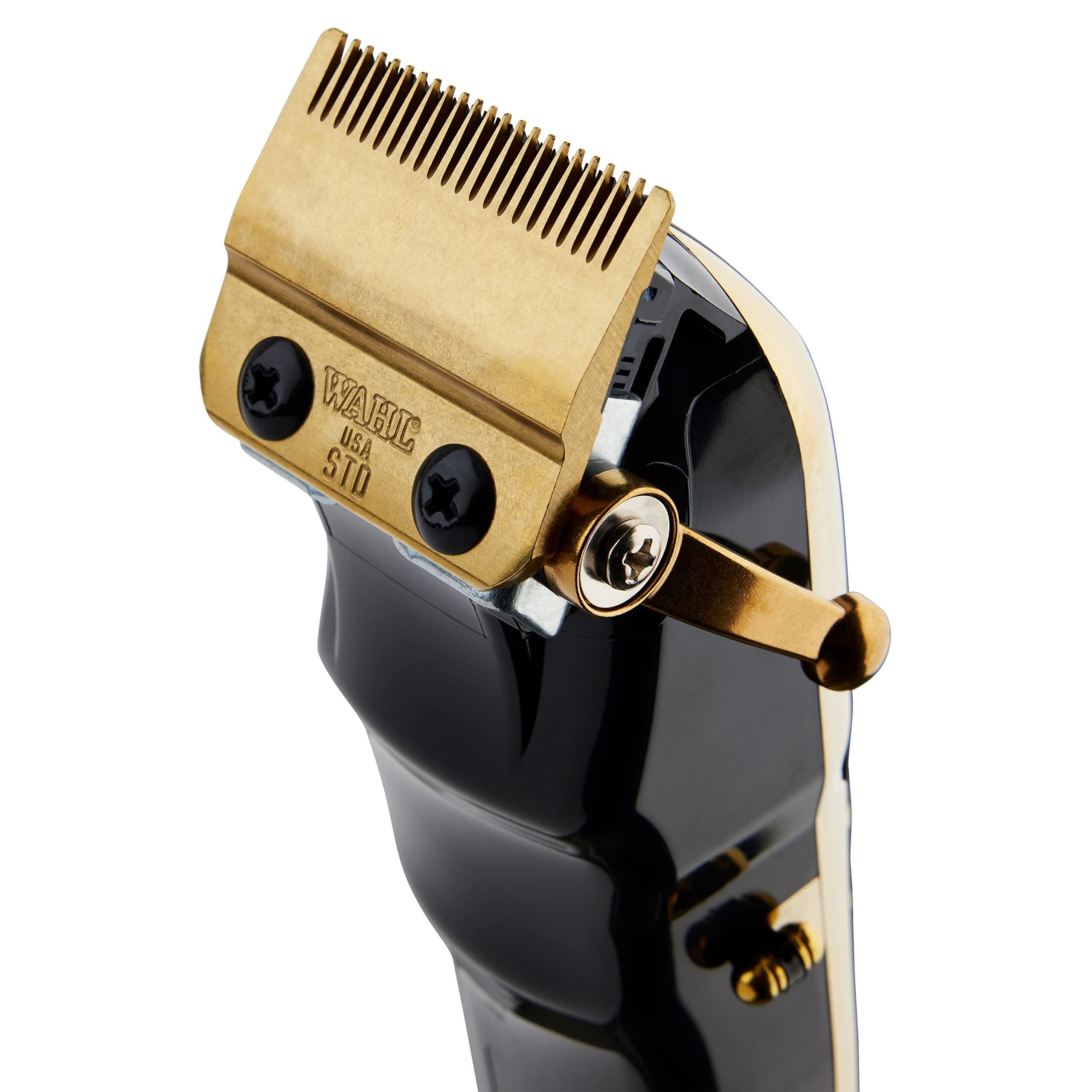 Wahl Professional 5 Star Gold Cordless Magic Clip Hair Clipper & Wahl Professional Large Styling Dark Grey Comb Bundle