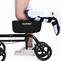 Knee Scooter Pad Cover, Comes With 2'' of Highly Resilient Memory Foam, Soft and Comfortable Knee Scooter Cushion, Removable Memory Foam, Machine Washable Cloth Cover, Fits Any Knee Scooter （Black）