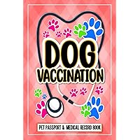 Dog Vaccination Record, Puppies Vaccine Log Book for Travel: dog vaccination record log book Puppies Vaccine Log Book, Pet Passport & Medical Record, ... Orange Pink background Cover 6