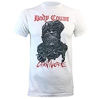 Body Count Men's Carnivore Slim-Fit T-Shirt White | Licensed Control Industry Merchandise
