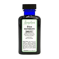 Leather Dye - Flexible Leather Dye for Shoes, Boots, Bags, Crafts, Furniture, & More 3oz (Blue)